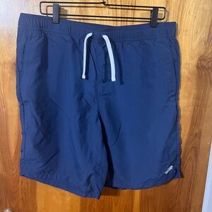 Men's Northface Navy Blue Swim Trunks with Drawstring
